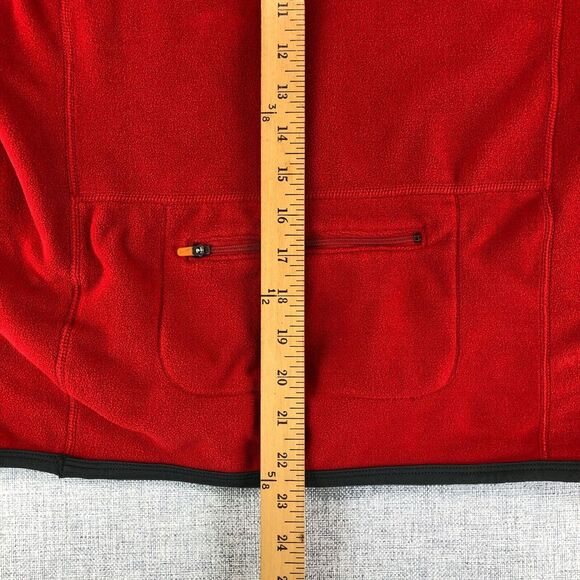 Vintage Y2K Nike Therma Fit Hoodie Pullover Red Women's Medium Back Pocket - Picture 12 of 12